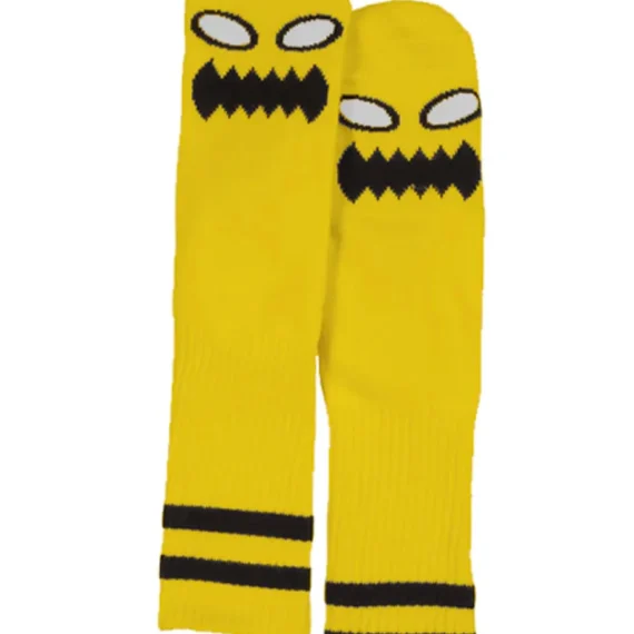 TOY MACHINE MONSTER FACE SOCK YELLOW OS