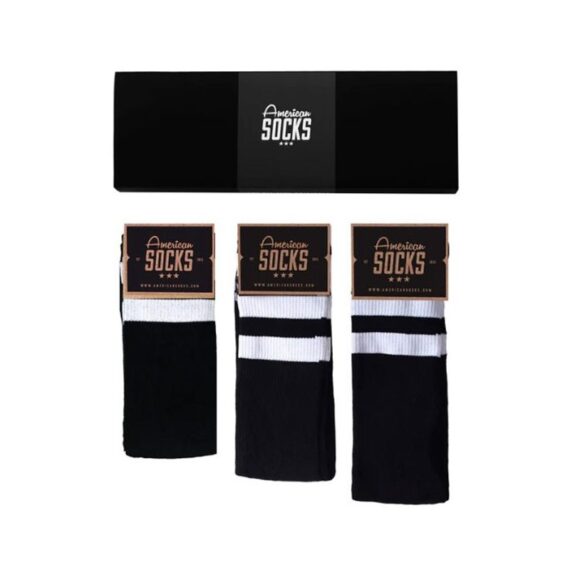 AMERICAN SOCKS ALL BLACKS GIFTBOX OS