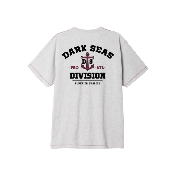 DARK SEAS REGIMEN BLIND STITCH S/S TEE HEATHER GREY
