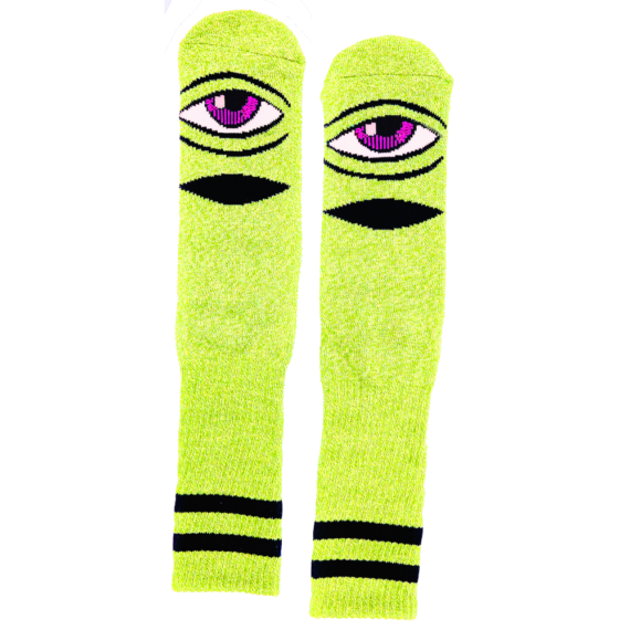 TOY MACHINE SECT EYE SOCK HEATHER YELLOW OS