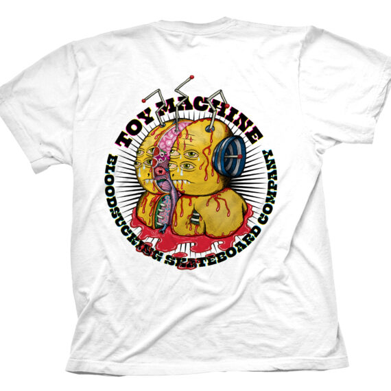 TOY MACHINE SPLIT S/S TEE WHITE