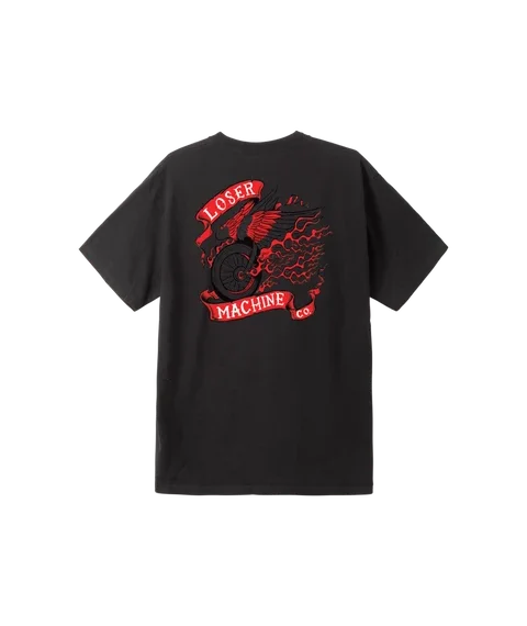 LOSER MACHINE FIRE STARTER S/S TEE BLACK ENZYME