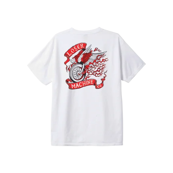 LOSER MACHINE FIRE STARTER S/S TEE WHITE ENZYME
