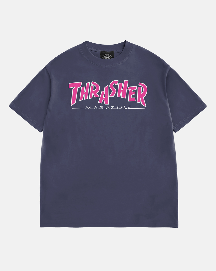 THRASHER PARRA MAG VINTAGE S/S TEE NAVY