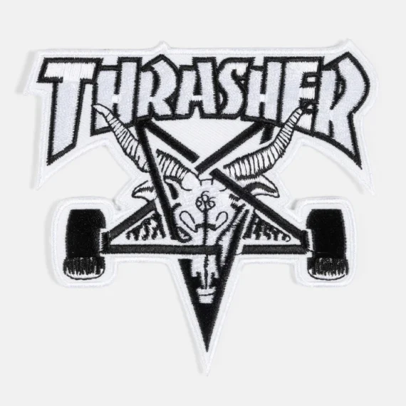 THRASHER SKATE GOAT PATCH WHITE
