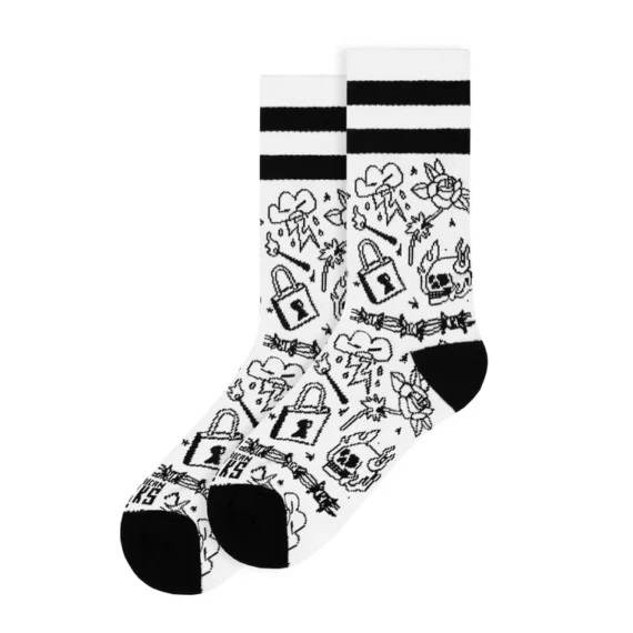 AMERICAN SOCKS BURNING RAGE MID HIGH OS