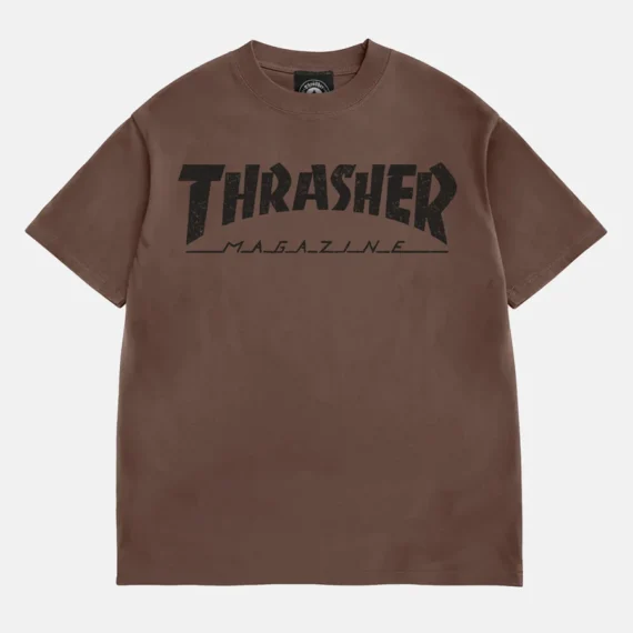 THRASHER SKATE MAG VINTAGE S/S TEE CHOCOLATE