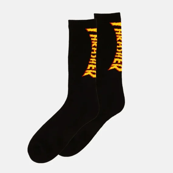 THRASHER FLAME SOCK BLACK OS