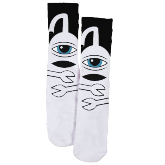 TOY MACHINE SECT HUG SOCK WHITE OS